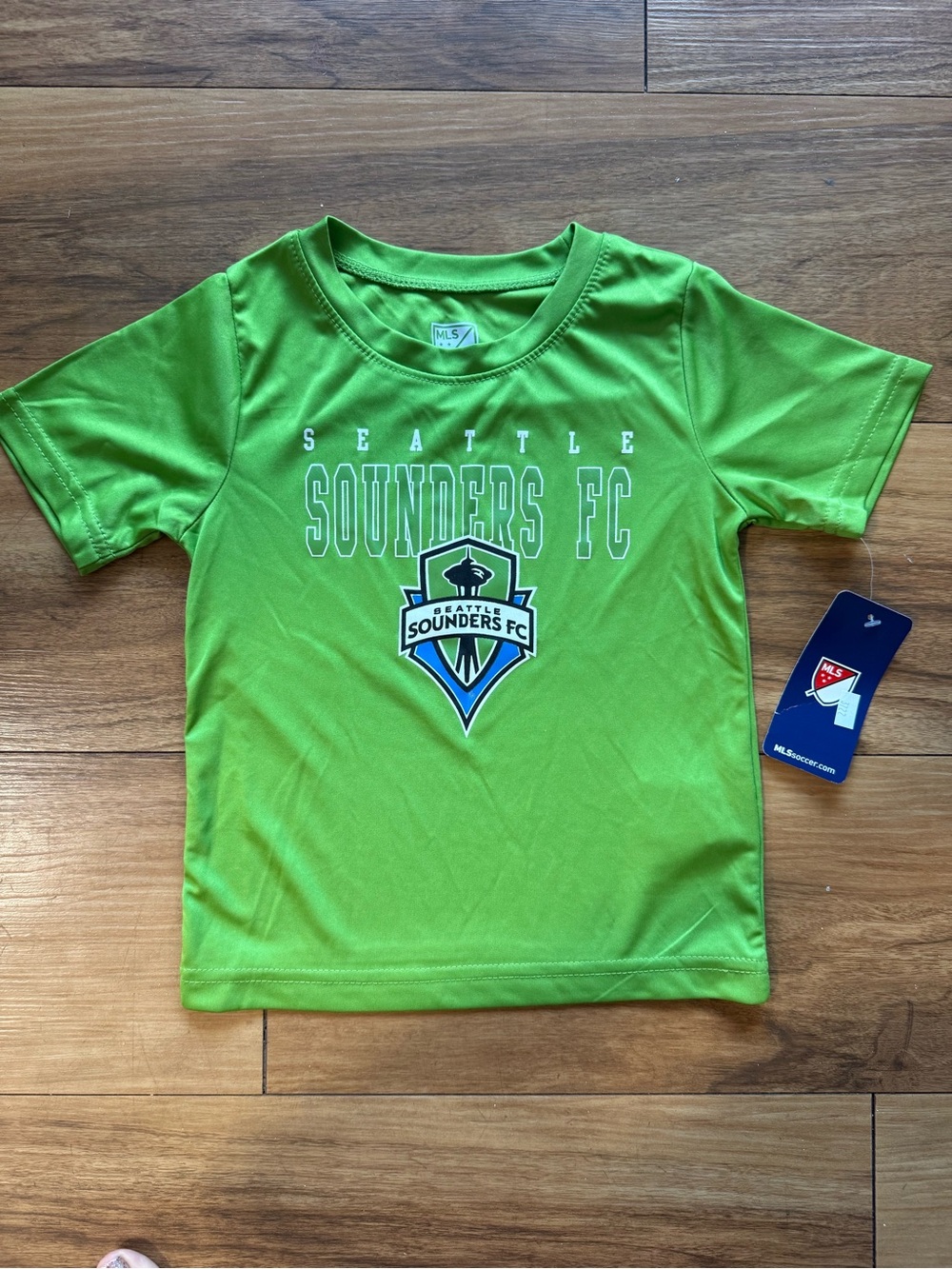 NWT Seattle Sounders Green FC Toddler 3T Performance Shirt MLS Official Licensed